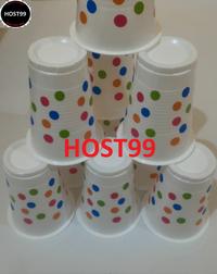 Gambar Gelas Plastik Bola Ondel Polkadot Pelangi Rainbow Cup 200ml dari HOST99 undefined 1 Tokopedia