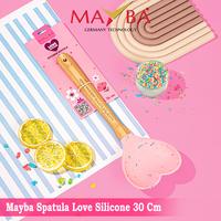Gambar [FLASHSALE] SPATULA SILICONE LOVE MAYBA Sodet sutil motif hati warna pastel pink tosca cream lavender masak sendok Silikon - Lavender dari Gohappy Store undefined 5 Tokopedia