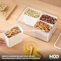 Gambar MOD Wadah Makanan Kedap Udara dengan Tutup Expired Date dan Keranjang Terpisah [FREEZER -20*C | DISHWASHER SAFE] - WAKATU Kontainer Kulkas Penyimpanan Rempah-Rempah, Bawang, Cabai, Serbaguna / Container Food Storage - 900 ml  |  2 sisi dari MOD Living Indonesia undefined 4 Tokopedia