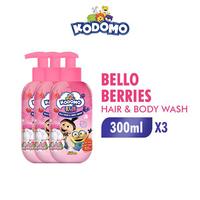 Gambar KODOMO KIDS MINIONS 2in1 Hair & Body Wash PINK Bello Berries Btl 300 ml x3 dari Wings Indonesia undefined 1 Tokopedia