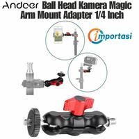 Gambar Andoer Ball Head 1/4" Magic Arm 360 Mount Adapter DSLR Insta360 Gopro dari Importasi undefined 1 Tokopedia