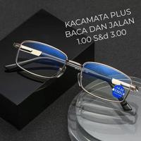 Gambar KACAMATA BACA DAN JALAN/ KACA MATA BACA PLUS DOUBLE FOKUS BISA BACA DAN BUAT JALAN/ KACAMATA RABUN UNTUK DEKAT lensa pria Box - HITAM, PLUS 1.00 dari TESSIA.ID undefined 1 Tokopedia