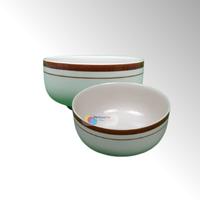 Gambar Mangkok Keramik 1/2 Lusin Aesthetic 6 Inch List Coklat dan Ayam Jago - Coklat dari Primere_NEW undefined 4 Tokopedia
