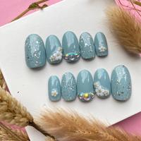 Gambar [FREE LEM] Press on nail| Grosir kuku palsu kediri warna a6 hitam | Kuku palsu nail art + lem | Press on nails | Nail art kuku palsu + lem | Kuku palsu + lem | Kyeo press on nails | Kuku palsu pengantin | Fake nails press on nails | Press on nails premium - A6 ICE BLUE, TULIS DI CATATAN dari GROSIR KUKU PALSU KEDIRI undefined 4 Tokopedia