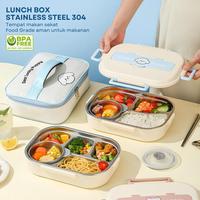 Gambar Sumei Lunch Box Stainless 304 Tempat Makan 4 Sekat / 5 Sekat Anti Tumpah dengan Tas Bekal, Kotak Makan Stainless Steel Anti Bocor untuk Sekolah Kantor Piknik, Tempat Bekal Makanan Anak Dewasa Praktis Kitchenware - Pink 4 Sekat dari Sumei.Indonesia undefined 3 Tokopedia