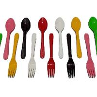Gambar Hoyaplast sendok dan garpu plastik - 1 pak isi 4 pcs - Merah, Garpu dari HouseHerbal undefined 2 Tokopedia