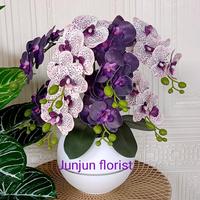 Gambar bunga anggrek latex 8 cabang vas bulat - mix 1 dari junjun florist undefined 5 Tokopedia