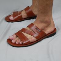 Gambar Estunice Sandal Kulit Pria Original 100% Sendal Selop Pria Size 38-45 - ES 03 - Hitam, 38 dari Estunice Store undefined 4 Tokopedia