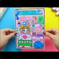 Gambar Toca Boca Mainan Edukasi Paper Book Paper Doll candy Home Quiet Book#100 Neon Pink House Quiet Book - sudah disusun dari 1Vana production undefined 5 Tokopedia