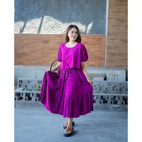 Gambar Setelan Rok Zura Katun Rayon Wanita Dewasa - Hitam dari Tamara store bali undefined 5 Tokopedia