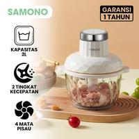 Gambar (HANYA DI CELYHOME) Samono 300W Food Chopper Kaca 2L Food Processor MPASI 2 Speed [SW-C300] - SW-C300 dari Samono Indonesia undefined 1 Tokopedia