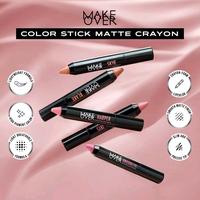 Gambar Make Over Color Stick Matte Crayon 2.6 g I  Lip Crayon - 101 Brooklyn dari Kios Branded_NEW undefined 2 Tokopedia