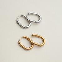 Gambar Petite Classic Oval Hoops Earrings - Silver Steel dari velourjewels_NEW undefined 2 Tokopedia