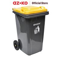 Gambar KRISBOW 100 LTR TEMPAT SAMPAH PLASTIK OUTDOOR DENGAN RODA - KUNING dari AZKO ID undefined 1 Tokopedia