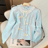 Gambar MAMAMARA - Cardigan Rajut Sisca Pita Imut Pastel Lembut Casual Knitwear Santai Panjang Tangan Kardigan Outer Kancing Wanita Atasan Baju Tebal Hitam Oversize - Putih dari MAMAMARA_NEW undefined 3 Tokopedia