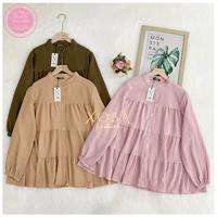 Gambar Xoba LD 120 CM 3298 Atasan Wanita Jumbo Blus Cey Katun Yunikl Polos S365 489/S370 PINK - WINTER WHITE dari XOBA FASHION undefined 1 Tokopedia