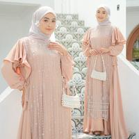 Gambar Aurora Boutique SIVA DRESS | 6 WARNA | Gamis Maxi Panjang Busana Muslim Moeslim Wanita Terbaru Baju Seragam Keluarga Lebaran Kondangan Bordir Cantik - Coksu, ALL SIZE dari Aurora Boutique_NEW undefined 3 Tokopedia