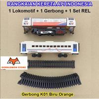 Gambar MAINAN ANAK!!! Mainan miniatur Kereta Api Indonesia full set Loko dan Gerbong KAI -  +KA 01 Biru - FSet hype trip dari famousbybee undefined 3 Tokopedia