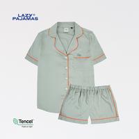 Gambar Lazy Pajamas® Tencel™ Silk Pajamas - Fern & Tangerine | Piyama | Baju Tidur - L dari Lazy Pajamas undefined 1 Tokopedia