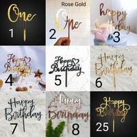 Gambar Cake Topper Acrylic / Akrilik Happy Birthday/Anniversary/Make A Wish/Best Dad Ever/Sweet Seventeen - No. 3 dari Pestaphoria undefined 2 Tokopedia