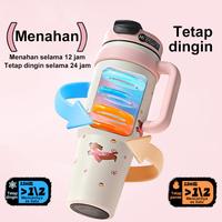 Gambar Botol Minum Stainless Vacuum 1000ml Portable Tumbler Besar Tahan Panas/Dingin 24 Jam Anti Bocor - Merah dari Fel enaak undefined 2 Tokopedia