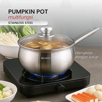 Gambar Promo ! Pumpkin Pot Set Panci Soup Panci Susu Model Labu 3in1 Masak Mie Sayur Bakso Tomyam Gold Silver Tutup Kaca Stainless Steel Multifungsi - GOLD dari Bandung Stainless Steel undefined 2 Tokopedia