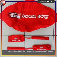 Gambar 1 Set Sarung pelindung jok motor + hand Grip + Handle rem Motor Honda Handgrip - Merah, Honda Reguler dari GPDISTRO Store undefined 4 Tokopedia