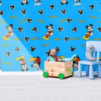 Gambar Wallpaper Sticker Dinding Karakter Mickey Mouse Biru Kamar Anak Dekorasi Dinding Hadiah Berwarna Tahan air Jendela Flat Kertas dari LILY WALLPAPER undefined 3 Tokopedia
