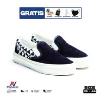 Gambar Paparos Footwear - Slip On De Valknut Mid Series - Sepatu Sneakers Suede Casual Pria Wanita Vulcanize Original Unisex Produk Lokal Indonesia Spatu Gaya Sekolah Kampus Santai Kantor Formal Semi Formal Canvas Shoes - Navy, 37 dari Paparosoutlet undefined 1 Tokopedia