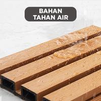 Gambar Hoptech Wall Panel WPC Kayu Dinding 16cm x 2,9 Meter Ketebalan 18mm Wood Panel Tahan Air & Minyak Instalasi Mudah WPCUkuran 16 x 290 CMKETEBALAN 18 MM - Pvc - A71-7 (290cmx12cm) dari Hoptech Indonesia Jaya undefined 5 Tokopedia