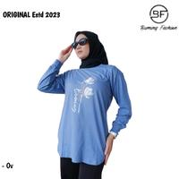 Gambar SEMI TUNIK BUMING ORIGINAL ATASAN WANITA LENGAN PANJANG MODEL BAWAH OVAL TERBARU KEKINIAN WARNA BIRU DENIM - BIRU DENIM (OVAL), M dari Buming Fashion. undefined 4 Tokopedia