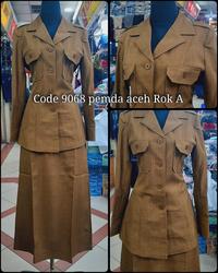 Gambar 9068 Setelan Blazer Pemda Aceh Kerah Jas kantong dada bahan Import, Khaki Tua - Set Rok SPAN, SS dari RAP collection_NEW undefined 3 Tokopedia