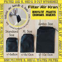 Gambar Filter Air Kran XL JUMBO HYGIENEZ Saringan Kain 3 Lapis Semi Hepa Terbaik Mikron Kantong Kantung Sambungan Tambahan Keran Wastafel Bak Kamar Mandi Tandon Toren Sumur Bor PDAM Akuarium Aquarium Ikan Kolam Renang Minum Batu Penyaring Penjernih Alami Keruh - FLTR SEDANG XL HITAM dari Lapak 20 50 undefined 1 Tokopedia
