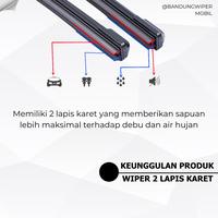 Gambar Wiper Mobil Dual Karet Truk Center / Fuso / Ragasa Frameless 2 lapis Karet Blade 1 set kanan dan kiri - CANTER / FUSO dari BANDUNG WIPER MOBIL 77 undefined 3 Tokopedia