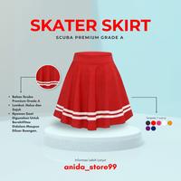 Gambar Rok Mini Senam Olahraga Rok Pendek Wanita Nyaman Sport Cepat Kering - Merah List Putih, M dari Anida Store99 undefined 1 Tokopedia