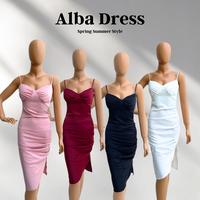 Gambar SpringSummerStyle Alba Dress - Maroon, M dari Spring Summer Style undefined 1 Tokopedia