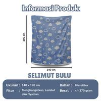 Gambar Selimut Tidur Bulu Lembut Nyaman Jumbo Hangat untuk Anak & Dewasa 100x140 110x110 150x180 MT-1C - Motif 3 (100*140) dari 88 Blanket store undefined 5 Tokopedia