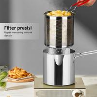 Gambar [COD] 4 IN 1 Mini Deep Fryer Panci Penggorengan Kentang Saringan Minyak Dan Capitan Makanan Multifungsi - 4 in 1 Set dari SinarDamai undefined 3 Tokopedia