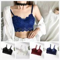Gambar [ Jexira ] Bra Bh Bralette Crop Top Style Atasan Inner Wanita Remaja Korean Corak Lace Flower Rose Romantic Sweet With Cup Thick Adjustmen Strap Shoulders Mid Back All Colour Cantik Tanpa Kawat  Spandeks Premium Lembut Adem Sensation BRA LACE - Hitam dari JEXIRA undefined 5 Tokopedia