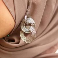Gambar Aksesoris wanita anting hijab triple spin silver dari Sakhishopnew undefined 4 Tokopedia