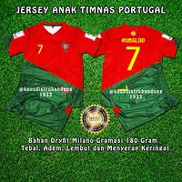 Gambar SA1001 Jersey Anak Timnas Portugal Home Piala Dunia 2022 Usia 3 sampai 13 Tahun Full Printing Anti Luntur Bahan Dryfit Milano 180 gram Cepat Kering - XS, Portugal Home dari SA1001 Store undefined 1 Tokopedia