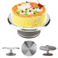 Gambar Aluminum Meja Putar Penghias kue / Baki Cake Tray Maspion Lazy Susan Cake Rotary Kue ulang tahun - PERAK dari Global Soya undefined 5 Tokopedia