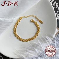 Gambar JDK Gelang Emas Wanita Baja Titanium Yang Dapat Disesuaikan - Emas 15+5cm dari J.D.K Jewelry undefined 3 Tokopedia