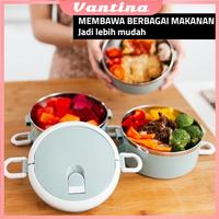 Gambar Rantang Stainless 3 dan 4  Susun tahan panas Rantang Susun Tempat Makanan Lunch Box Set Steel - 2 Susun dari Vantina undefined 3 Tokopedia