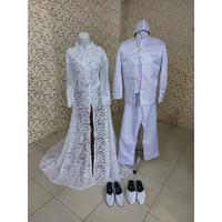 Gambar COUPLE BAJU AKAD/BAJU NIKAH/GAUN PENGANTIN dari megaindha07 undefined 2 Tokopedia