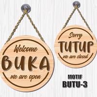 Gambar Papan Gantung Bolak Balik Buka Tutup Toko Open Close Sign Bentuk Bulat (Kode: BOLAT) - butu-1, 20 cm dari riannapsy undefined 5 Tokopedia