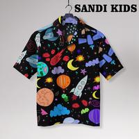 Gambar SND Kemeja Motif Luar Angkasa Fashion Print | SS7 - S dari Sandi Kids Indonesia undefined 1 Tokopedia