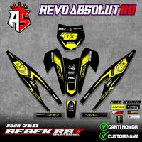 Gambar (COD) Stiker Variasi RBT/GTX REVO ABSOLUTE 110 Stiker Decal Striping Bebek Modif RBT SUPERMOTO YZ CRF KLX KX KTM RBT GTX NEW Desain Terbaru 25.11 - DEEP YELOW, DOFF dari GoodStylee undefined 4 Tokopedia