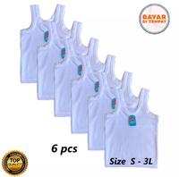 Gambar Labeling - 6 Pcs KAOS DALAM/singlet Bayi/Anak PUTIH Polos ORIN/YUKINO/RIANI usia 0-12 tahun Anak-Anak Bayi Fashion Baju - S dari Labeling_NEW undefined 4 Tokopedia