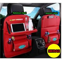 Gambar Set Car Seat Organizer Plus Meja Lipat Tas Multi Fungsi Belakang Jok KULIT Premium - Cream dari Accmobil_NEW undefined 1 Tokopedia